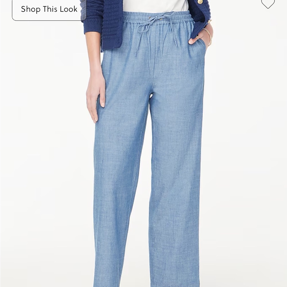 J.crew factory chambray draw string pants